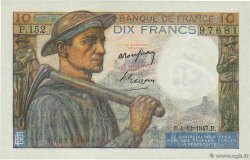 10 Francs MINEUR FRANCIA  1947 F.08.19 SC+