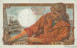 20 Francs PÊCHEUR FRANCIA  1944 F.13.08 EBC
