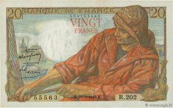 20 Francs PÊCHEUR FRANCE  1949 F.13.14 UNC-