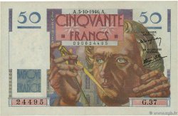 50 Francs LE VERRIER FRANCE  1946 F.20.06 UNC-