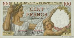 100 Francs SULLY FRANCIA  1940 F.26.42 q.FDC