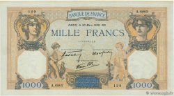 1000 Francs CÉRÈS ET MERCURE type modifié FRANKREICH  1939 F.38.35 VZ