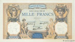 1000 Francs CÉRÈS ET MERCURE type modifié FRANCIA  1940 F.38.46 SC