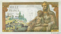 1000 Francs DÉESSE DÉMÉTER FRANKREICH  1942 F.40.03 fST+