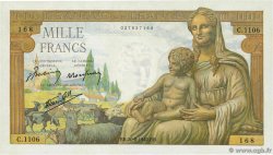 1000 Francs DÉESSE DÉMÉTER FRANKREICH  1942 F.40.05 fST+