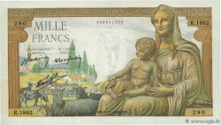 1000 Francs DÉESSE DÉMÉTER FRANCIA  1942 F.40.10 q.FDC