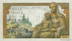 1000 Francs DÉESSE DÉMÉTER FRANKREICH  1942 F.40.13 fST+