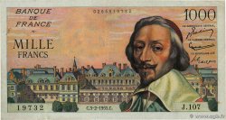 1000 Francs RICHELIEU FRANCIA  1955 F.42.10 BB