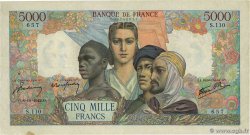 5000 Francs EMPIRE FRANÇAIS FRANKREICH  1942 F.47.05 SS