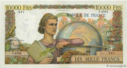 10000 Francs GÉNIE FRANÇAIS FRANKREICH  1955 F.50.74 VZ