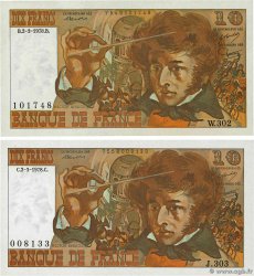 10 Francs BERLIOZ Lot FRANCE  1978 F.63.23 AU+