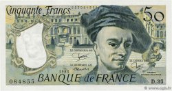 50 Francs QUENTIN DE LA TOUR FRANCIA  1983 F.67.09 FDC