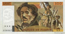 100 Francs DELACROIX modifié FRANCE  1978 F.69.01a SUP+