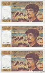 20 Francs DEBUSSY Consécutifs FRANCE  1980 F.66.01A2 AU+