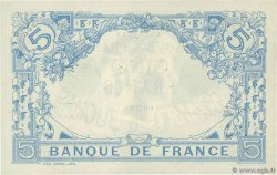 5 Francs BLEU FRANKREICH  1912 F.02.05 fST