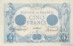 5 Francs BLEU FRANCE  1915 F.02.32 VF+