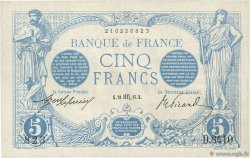 5 Francs BLEU FRANCIA  1915 F.02.32 MBC+