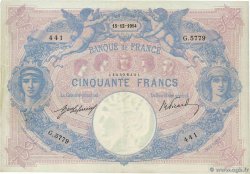 50 Francs BLEU ET ROSE FRANCIA  1914 F.14.27 MB