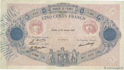 500 Francs BLEU ET ROSE FRANCIA  1927 F.30.30 q.BB