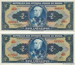 2 Cruzeiros Lot BRÉSIL  1954 P.151b NEUF