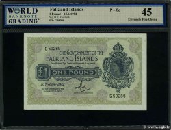 1 Pound FALKLAND ISLANDS  1982 P.08e XF