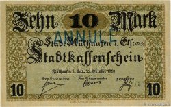 10 Mark GERMANY Mulhouse 1918 