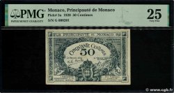 50 Centimes MONACO  1920 P.03a VF