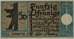 50 Pfenning ALEMANIA Berlin 1921  FDC