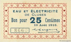 25 Centimes FRANCE regionalismo y varios Cluses 1916 JP.74-19 FDC