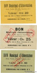 20, 25, 40 Centimes Lot FRANCE regionalism and miscellaneous Reims 1914 JP.51-25/26var/29