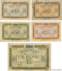 5 au 50 Centimes et 1 Franc Lot FRANCE regionalism and various  1918 JP.135.01 au 05 VG