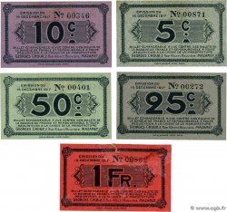 5 au 50 Centiles et 1 Franc Lot FRANCE regionalismo y varios Mazamet 1917 JP.81-168/169/171/172/173 EBC