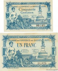 50 Centimes et 1 Franc Lot FRANCE régionalisme et divers Basses-Alpes 1917 JP.020.01 et 02 SPL