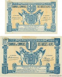 50 Centimes et 1 Franc Lot FRANCE régionalisme et divers Basses-Alpes 1917 JP.020.01 et 02 SPL