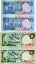 5 et 10 Dinars Lot KOWEIT  1980 P.14c et P.15c SC