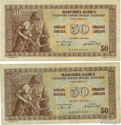 50 Dinara Lot YUGOSLAVIA  1946 P.064a MBC