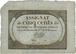 500 Livres FRANCIA  1794 Ass.47a SC+