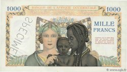 1000 Francs Spécimen FRENCH WEST AFRICA (1895-1958)  1937 P.24s AU+