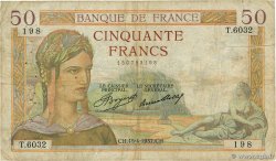 50 Francs CÉRÈS FRANCIA  1937 F.17.37