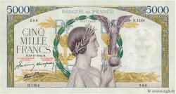 5000 Francs VICTOIRE Impression à plat FRANKREICH  1942 F.46.44 VZ+