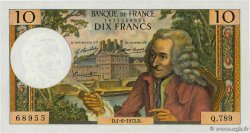 10 Francs VOLTAIRE FRANCIA  1972 F.62.57 FDC