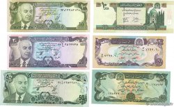 10, 20 et 50 Afghanis Lot AFGHANISTAN  1973 P.047c, P.048c, P.049a, P.056a, P.057a et P.067a pr.NEUF