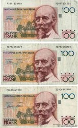 100 Francs Lot BELGIQUE  1982 P.142a