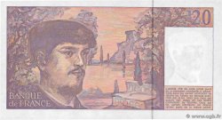 20 Francs DEBUSSY à fil de sécurité FRANCE  1990 F.66bis.01 pr.NEUF