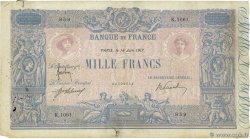 1000 Francs BLEU ET ROSE FRANCIA  1917 F.36.31