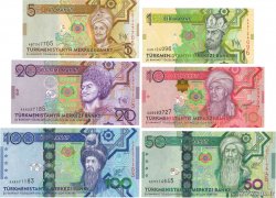 1 au 100 Manat Lot TURKMENISTAN  2009 P.22-23-25-33-34 fST+