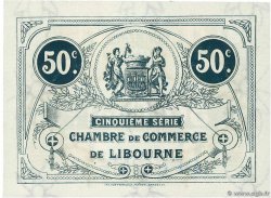 50 Centimes Spécimen FRANCE Regionalismus und verschiedenen Libourne 1918 JP.072.23var ST