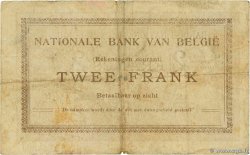 2 Francs BELGIUM  1914 P.082 F+