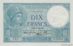 10 Francs MINERVE modifié FRANCE  1939 F.07.04 AU