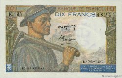 10 Francs MINEUR FRANKREICH  1949 F.08.20 fST+